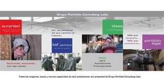 Todas las imágenes, textos y marcas registradas de esta presentación son propiedad de Grupo Portfolio Consulting Labs
 