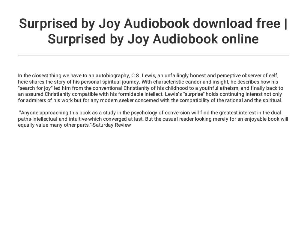 Surprised by Joy Audiobook download free  Surprised by Joy Audiobook…