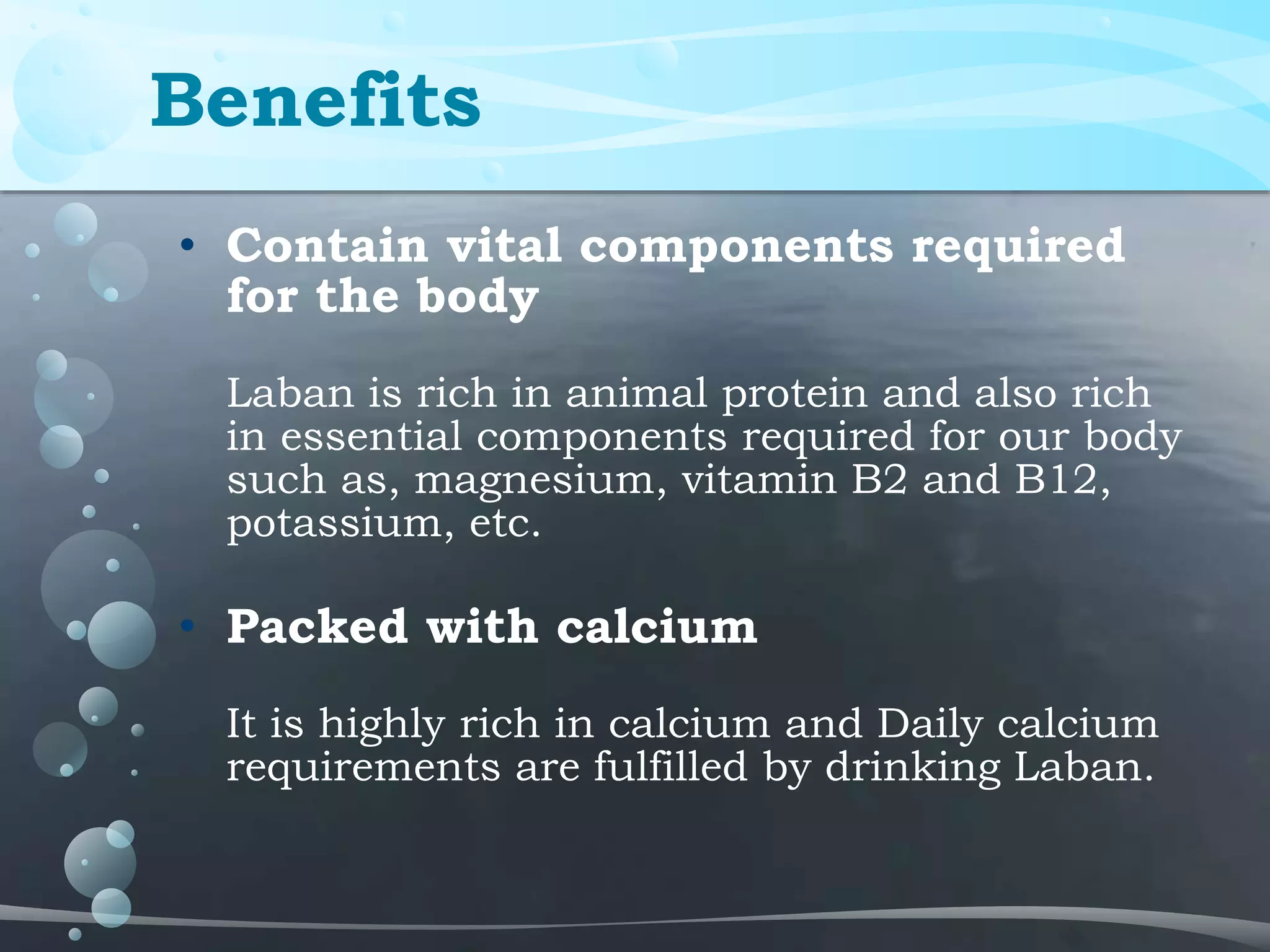 Surprising health benefits of laban | PPTX