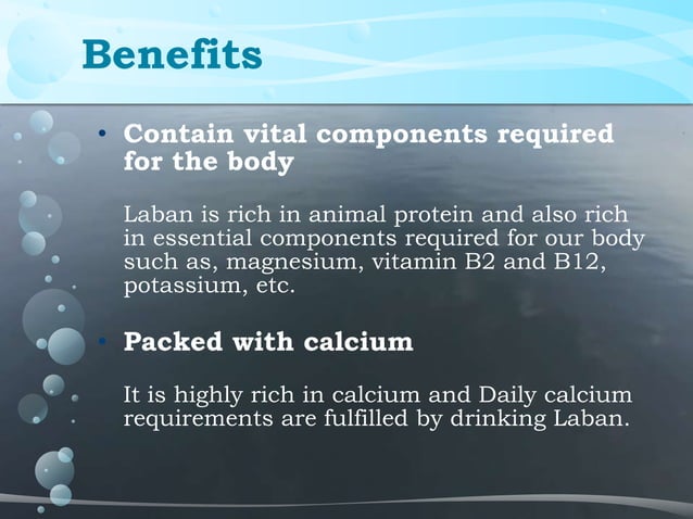 Surprising health benefits of laban | PPTX