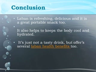 Surprising health benefits of laban | PPTX
