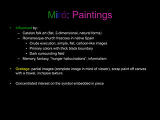 JoanMiróBackground and TimelineBorn in Barcelona (1893)Referred to as the “most Surrealist of us all” by Andre BretonDisciplined, orderly, reliable, punctilious man