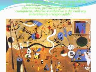 Pablo PicassoJoven delate del EspejoEntra al movimiento haciendo una mezcla de lo que seria el cubismo y el surrealismo.Las obras de este personaje que son consideradas como surrealistas son las del periodo Dinard (1928-1930)