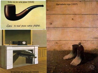 Esto no es una pipa (1928)
                                 El modelo rojo (1937)




   El tiempo atravesado (1939)
 