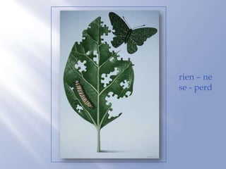 rien C ne
se - perd
 