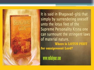 Surrender to lotus feet