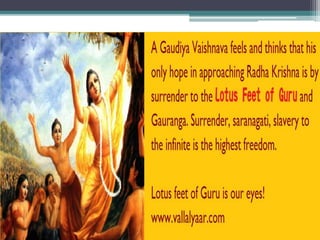 Surrender to lotus feet