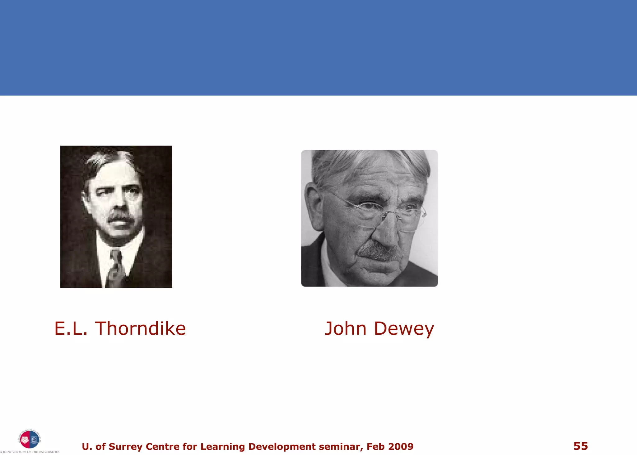 E.L. Thorndike John Dewey 