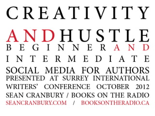 Creativity and Hustle: Beginner and Intermediate Social Media for Authors
