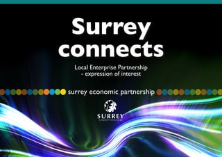 Surrey
connects
  Local Enterprise Partnership
    - expression of interest

surrey economic partnership
 