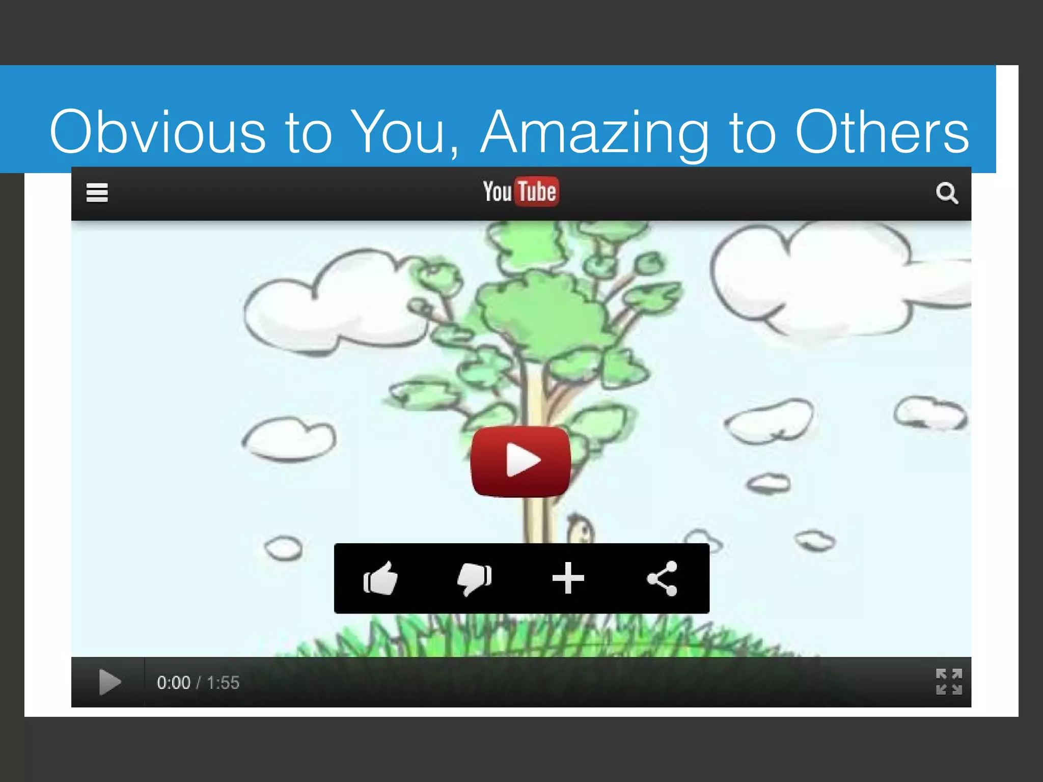 Obvious to You, Amazing to Others
 