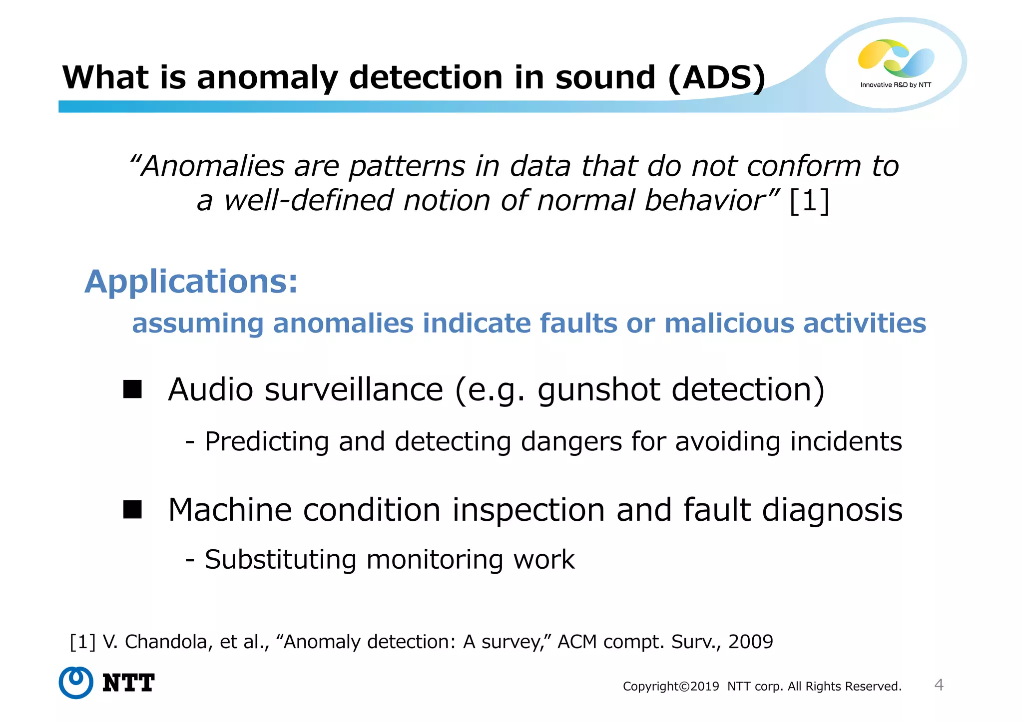 Theory and Methods for Unsupervised Anomaly Detection in Sounds Based ...