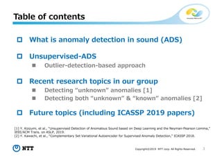 Theory and Methods for Unsupervised Anomaly Detection in Sounds Based ...