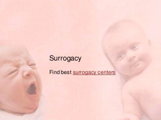 Surrogacy
Find best surrogacy centers
 