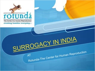SURROGACY IN INDIA AT Rotunda-The Center for Human Reproduction 