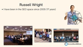 I have been in the SEO space since 2005 (17 years)
Russell Wright
 
