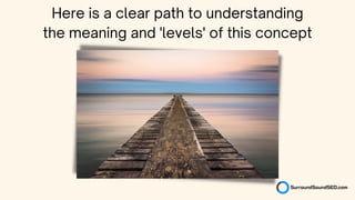 Here is a clear path to understanding
the meaning and 'levels' of this concept
 
