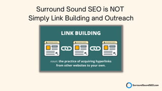 Surround Sound SEO is NOT
Simply Link Building and Outreach
 