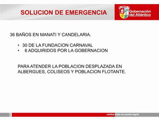 AYUDA HUMANITARIASon hasta  hoy 104 Albergues entre Instituciones públicas y privadas.MAS DEL REQUIEREN ATENCION PSCISOCIAL, SALUD, DOTACION Y MANTENIMIENTO.´