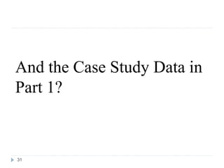 And the Case Study Data in
Part 1?



31
 