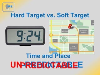 Hard Target vs. Soft Target
Time and Place
UN
P
-P
RR
EE
DD
IC
IC
TT
AA
BB
LL
EE
 