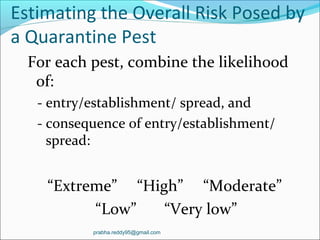 Surveillance in pest risk analysis | PPT