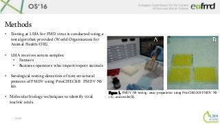 OS16
Methods
• Testing at LMA for FMD virus is conducted using a
test algorithm provided (World Organization for
Animal He...