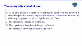 Introduction to Surveying LEVELLING PROCEDURES | PDF