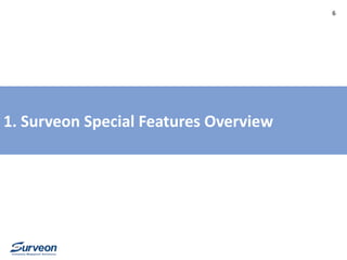 1. Surveon Special Features Overview 
6 
 