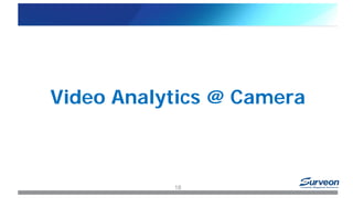 Video Analytics @ Camera
18
 