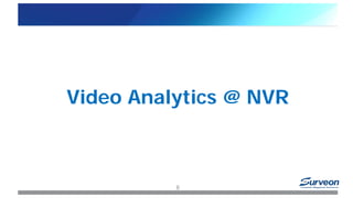 Video Analytics @ NVR
6
 