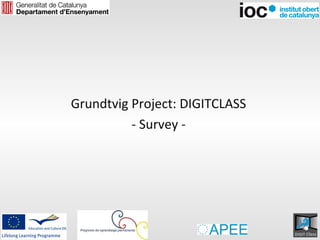 Grundtvig Project: DIGITCLASS
          - Survey -
 