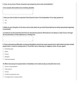 Coursework Development Questionnaire