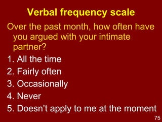 Formulate Generic Questionnaire Turn objectives into sections of the survey 