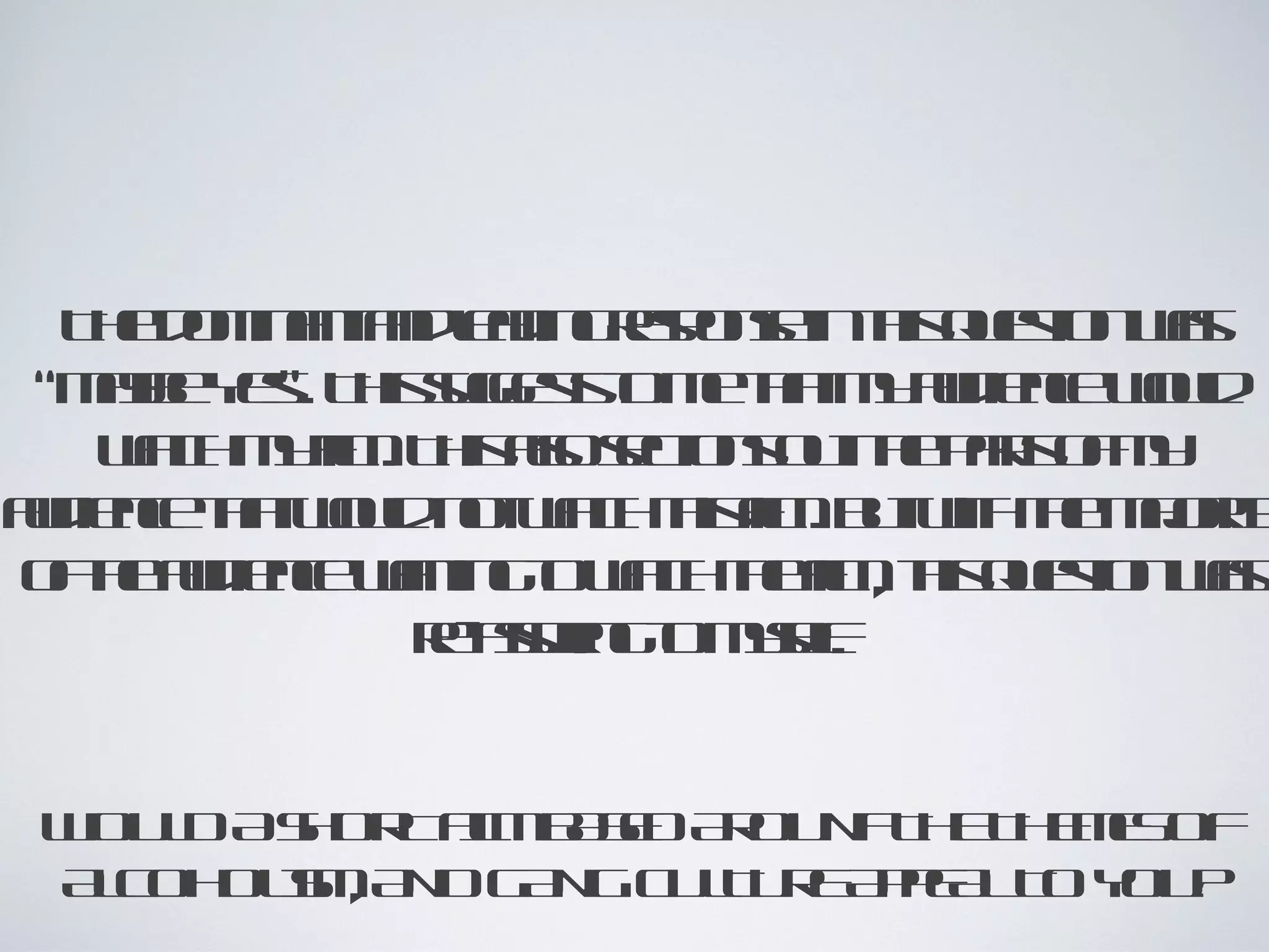 T e o inn aded gep ne t qetn a
   h d m atn l in r os in h us ws
                a    s      is io
 “Mye e”. T isugs t m t t y uiec wu
   ab Y s h sget o e h m ad ne ol
                   s     a          d
   wt m f . T is l sc n oth pr o m
    a h yil h ao et s u t a s f y
     c     m      s   io    e t
ad ne ht olnt a h h f . Bt it t mj it
uiec t wu o wt t il u wh h a ry
        a    d      c is m      e o
o t ad ne atgowt t f , t qetn a
  f e uiec wn t a h h il h us ws
   h           in    c e m is    io
             r a uin t msl
              e s rgo y f
               - s       e.


 W L AS OR F M A E A OU F H T E E OF
  OU D H T I B SD R N T E H MS
            L
 A C OL MA DG N C LU E PE L O Y ?
  L OH I , N A G U T R A PA T OU
       S
 