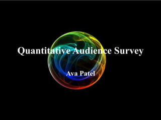 Quantitative Audience Survey
Ava Patel

 