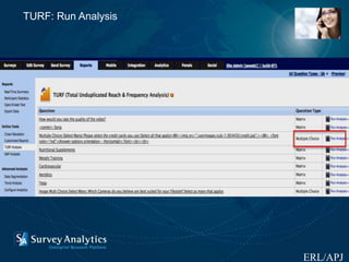 Turf Analysis Output Example TURF Analysis | PPT