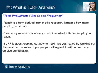Turf Analysis Output Example TURF Analysis | PPT