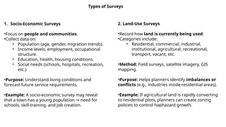 Comprehensive Survey Methods and Simplified Planning Techniques for ...