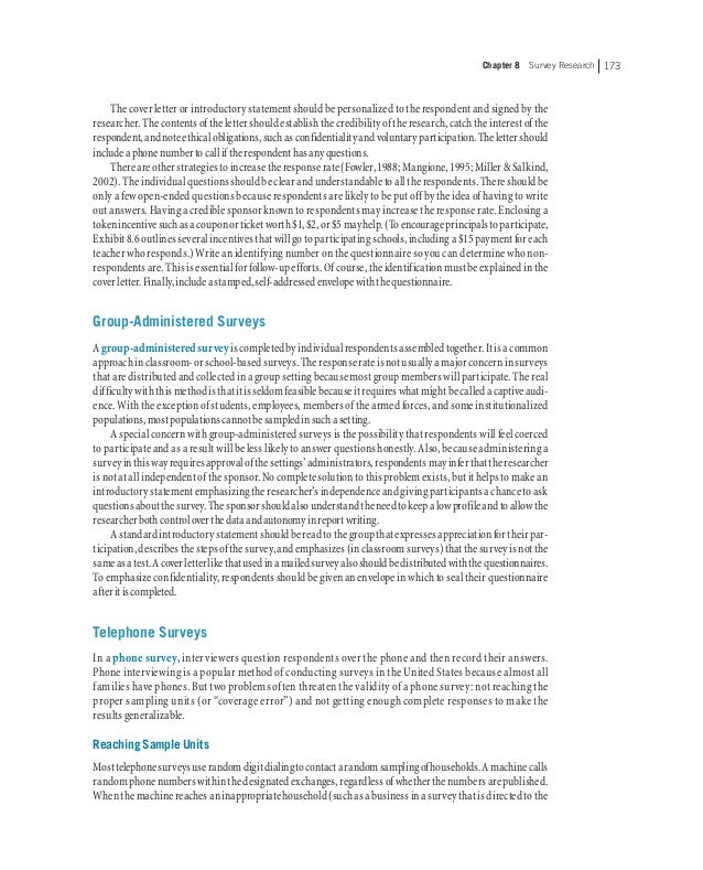 100 Original Papers Cover Letter Format For Questionnaire - 