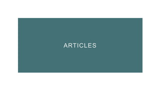 ARTICLES
 