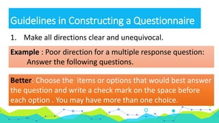 Survey design report | PPTX