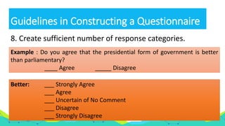 Survey design report | PPTX