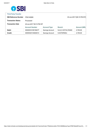 Survey fees transfer