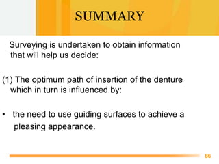 Free Powerpoint Templates
86
SUMMARY
Surveying is undertaken to obtain information
that will help us decide:
(1) The optim...