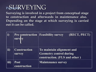 INTRODUCTION TO SURVEYING AND BASICS OF TOOLS | PPT