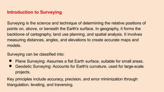 Comprehensive Surveying Techniques and Applications in Geography | PPTX