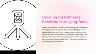 Level Instrument Quick Selection Guide Comprehensive Guide to Leveling Techniques in Surveying and Engineering ...