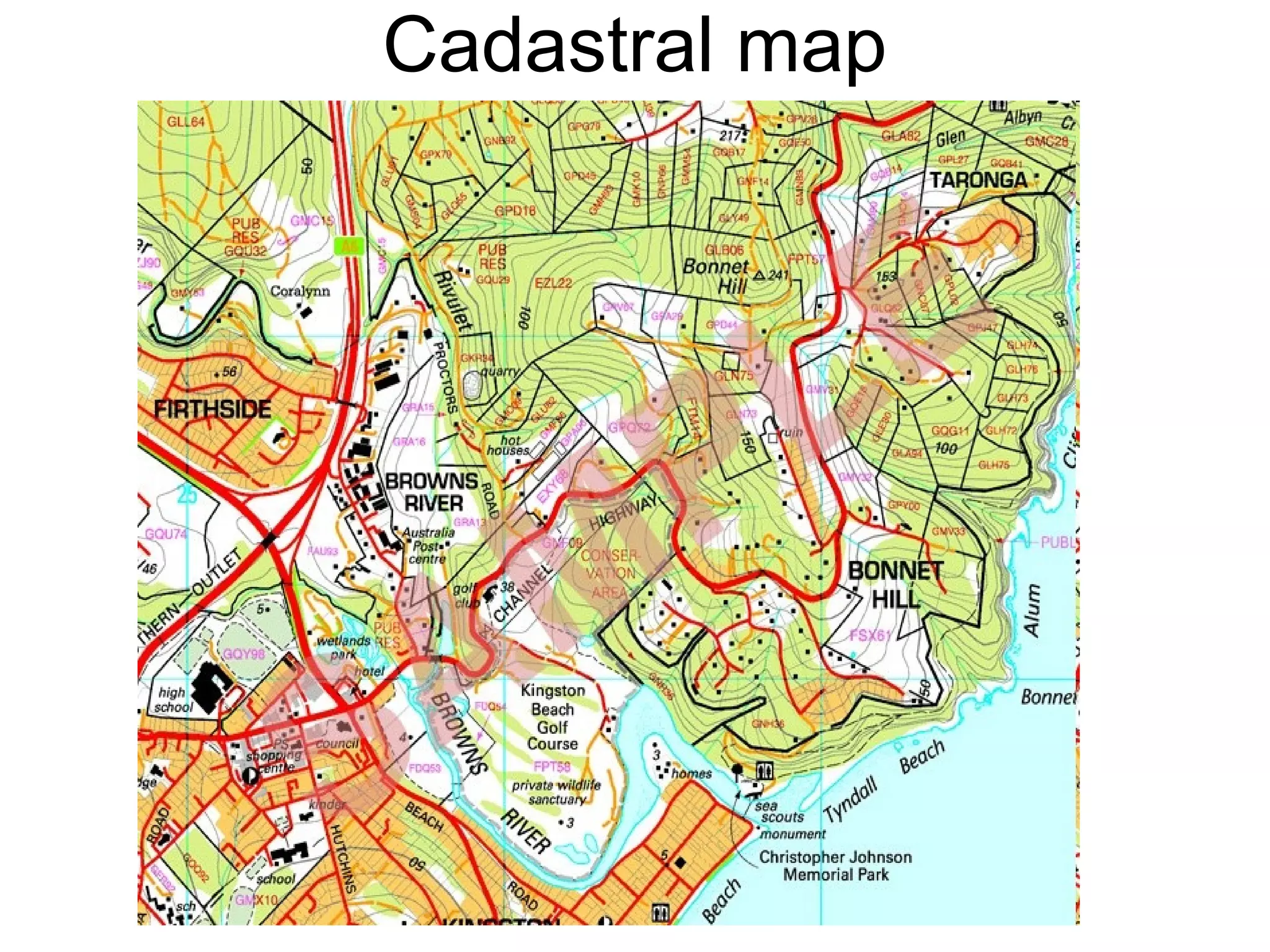 Cadastral map
 