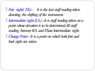 Intermediate Sight Surveying, types, classification PPT.pptx